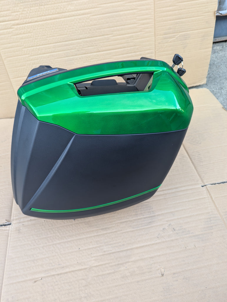 Green Improved 38L saddlebags Paniers for Kawasaki Versys 650