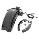 Black Rear CVO Style Fender System W/ light For Harley Touring Electra Glide 2009-2013