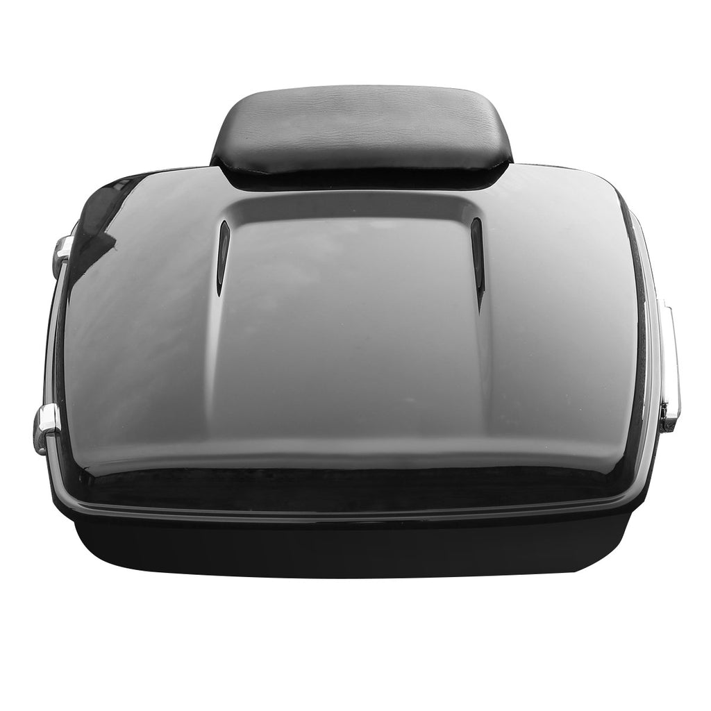 Black 2014-2018 Razor Pancake Tour Pak Trunk w/ Chopped backrest