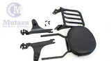 Mutazu Black Detachable Sissy Bar Backrest & Luggage Rack for Harley Softail FLH