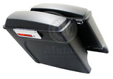 Complete Matte Black 4" Extended Hard Saddlebags For Harley Touring Models