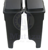 Complete Matte Black 4" Extended Hard Saddlebags For Harley Touring Models