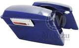 Mutazu Complete Fat Ass Wide Cobalt Blue Hard Saddlebag Fits Harley Touring Road