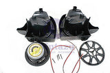 Mutazu 6.5" Speaker Pod Lower Vented Fairing Kit Vivid Black for Harley Touring