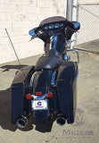 Mutazu MF-26-C 4" Inner Fluted Cut Megaphone Slip-On Mufflers for 1995-2016 Harley Touring
