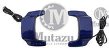 Cobalt Blue Hard saddlebag lid LED Spoiler kit fit Harley Touring Saddle bags