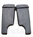 Mutazu Vivid Black Stretched Extended Saddlebags for 2015 2016 Harley FLH FLT