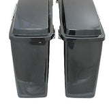 Mutazu Black Pearl Complete Hard Saddlebags for Harley Touring Models FLH FLT