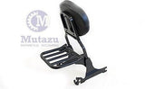 Mutazu Black Detachable Sissy Bar Backrest & Luggage Rack for Harley Softail FLH