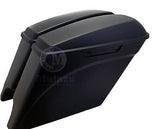 Mutazu Matte Black Stretched Extended Saddlebags for 2014 2015 Harley Touring