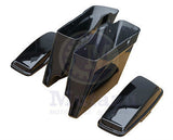 Mutazu Vivid Black Stretched Extended Saddlebags for 2015 2016 Harley FLH FLT