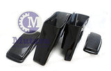 Vivid Black 2 in 1 Extended Hard Saddlebag for 2014 up Harley Touring FLH FLT