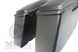 Mutazu Matte Black Denim Hard Saddlebags for Harley Touring 94 2013 Bases & Lids