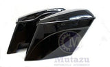 Vivid Black 2 in 1 Extended Hard Saddlebag for 2014 up Harley Touring FLH FLT
