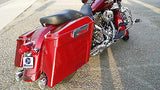 Mutazu 4" Fire Red Extended Saddlebags for Harley Touring Models Road King Glide
