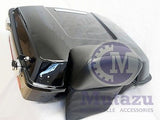 Vivid Black Chopped Tour Pak Trunk with Chopped Backrest for HD Harley Davidson