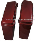 Mutazu Complete Fire Red Stock Hard Saddlebags for Harley Touring FLHR FLTR FLHX