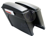 Complete Matte Black 4" Extended Hard Saddlebags For Harley Touring Models
