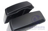 Mutazu Matte Black Denim Hard Saddlebags for Harley Touring 94 2013 Bases & Lids