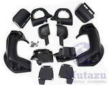 Mutazu Matte Denim Black Lower Vented Fairings for Harley Touring FLHR FLTR FLHX