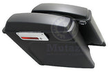 Complete Matte Black 4" Extended Hard Saddlebags For Harley Touring Models