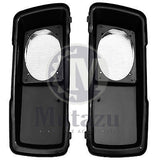 6 x 9 Speaker Lids - Black with Chrome Grills 94-13
