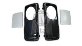 6 x 9 Speaker Lids - Black with Chrome Grills 94-13