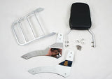Premium Chrome Sissy Bar Backrest w Luggage Rack,Yamaha V Star 1100 CUSTOM model