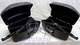 Large Mutazu Universal Detachable Hard Saddlebags in Matte Black