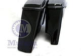 Vivid Black 2 in 1 Extended Hard Saddlebag for 2014 up Harley Touring FLH FLT