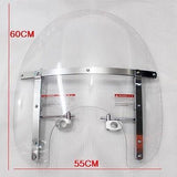 Mutazu Universal clear Motorcycle Cruiser windshield with Mounting kit  24"x21"
