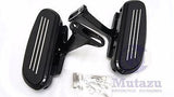Mutazu Streamliner Style Black Passenger Floor board for Harley Davidson Touring