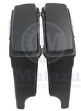 Complete Matte Black 4" Extended Hard Saddlebags For Harley Touring Models