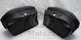 Large Mutazu Universal Detachable Hard Saddlebags in Vivid Black
