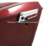 Mutazu 4" Fire Red Extended Saddlebags for Harley Touring Models Road King Glide