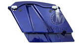 Cobalt BLUE Fat Ass Wide Extended Stretched Hard Saddlebag  Harley HD Touring