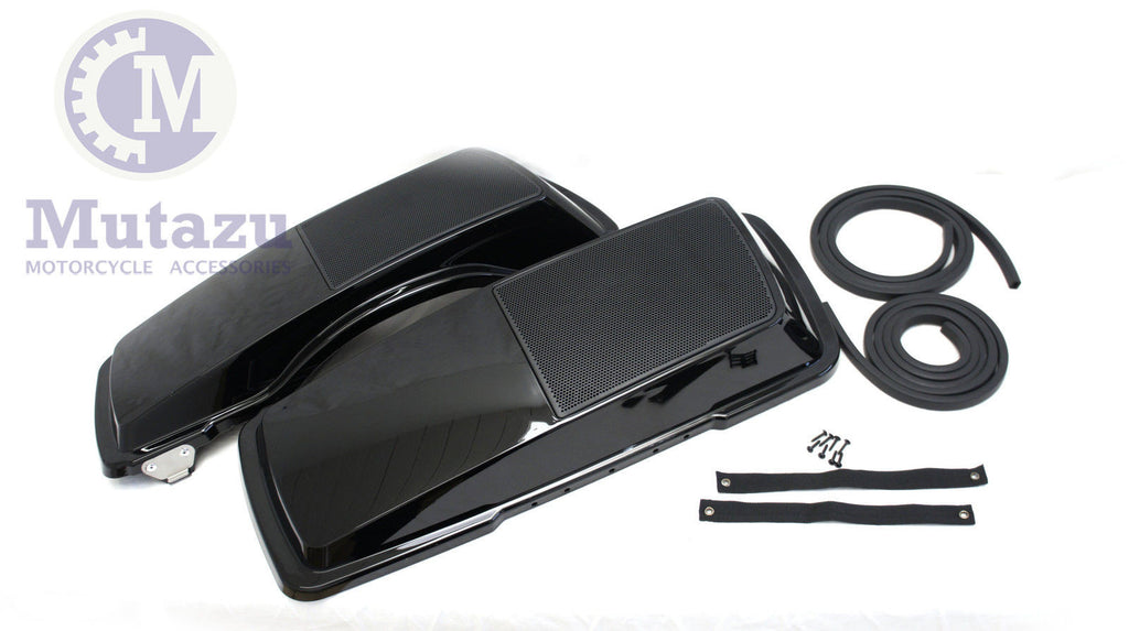 Premium Mutazu 6 x 9 Speaker Lids Vivid Black for Harley Touring