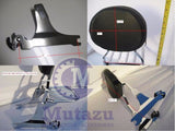 Mutazu Quick Detachable Sissy Bar Backrest & Luggage Rack for Harley Softail FLH