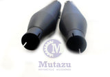 Black 4" Roaring Series MF-05-BC Slip-On Mufflers Exhaust 1995-2016 Harley Touring