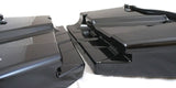 Complete VIVID Black 4" Extended Hard Saddlebags for Harley Touring