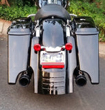 Custom Vivid Black 7" Rear Fender Extension Stretched Filler for Harley Touring 97-08