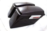 Mutazu Fat Ass 2" Wide Black Cherry Hard Saddlebag Fits Harley Touring