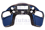 Mutazu Vivid Black Inner ABS Front Fairing w/ glove for Harley Road Glide 1998-2013 FLTR