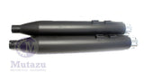 Black 4" Roaring Series MF-05-BC Slip-On Mufflers Exhaust 1995-2016 Harley Touring