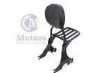 Mutazu Black Detachable Sissy Bar w/ Luggage Rack for 04 - UP Harley Sportster