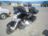 Vivid Black Harley HD Tour pak with Air Wing LED top Rail,liner,light bar