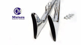 Mutazu 33" 1 7/8" Fish tail Fishtail Exhaust Slip On Mufflers 95-16 Harley Touring (No Baffle)