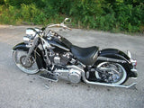Mutazu 33" 1 7/8" Fish tail Fishtail Exhaust Slip On Mufflers 95-16 Harley Touring (No Baffle)