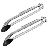 Muatazu 20" Universal Motorcycle Slash Cut Exhaust Mufflers Pipes For Bobbers Cruisers Harley