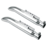 Muatazu 20" Universal Motorcycle Slash Cut Exhaust Mufflers Pipes For Bobbers Cruisers Harley